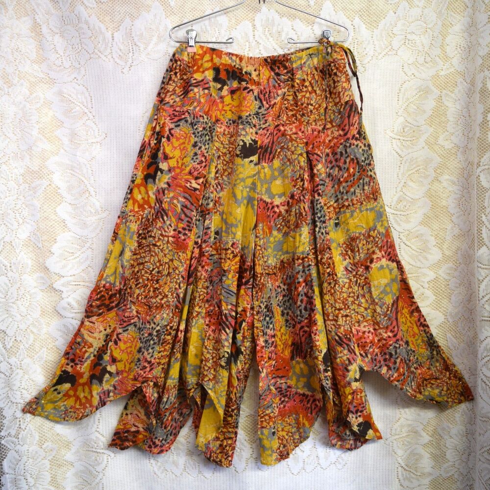 Fairycore Whimsical Fantasy Flutter Wide Leg Gaucho Capris Free People Small